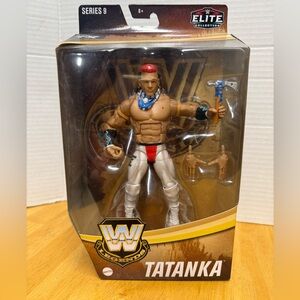 WWE Elite Series 9 Tatanka Action Figure with Blue and White Details